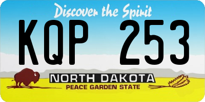 ND license plate KQP253