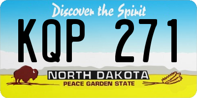 ND license plate KQP271