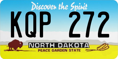 ND license plate KQP272