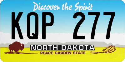 ND license plate KQP277