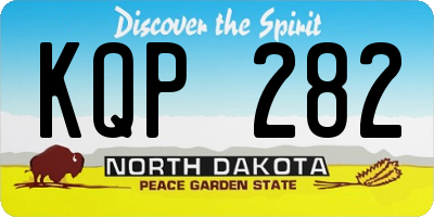ND license plate KQP282