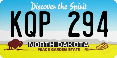 ND license plate KQP294