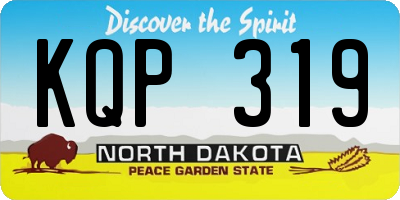 ND license plate KQP319