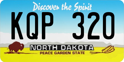 ND license plate KQP320