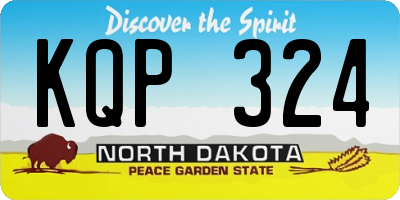 ND license plate KQP324