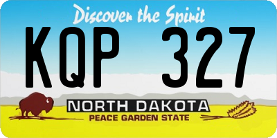 ND license plate KQP327