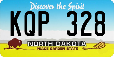 ND license plate KQP328