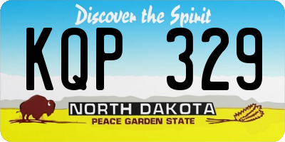 ND license plate KQP329