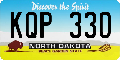 ND license plate KQP330