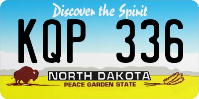 ND license plate KQP336