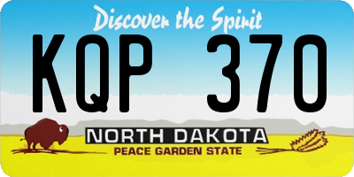 ND license plate KQP370