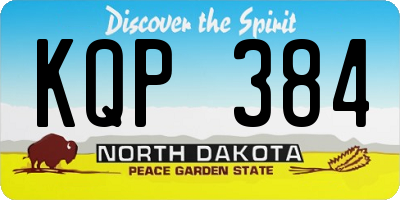 ND license plate KQP384