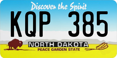ND license plate KQP385
