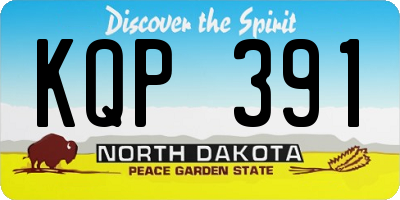 ND license plate KQP391