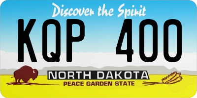 ND license plate KQP400
