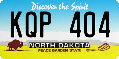 ND license plate KQP404