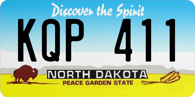 ND license plate KQP411