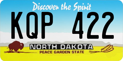 ND license plate KQP422
