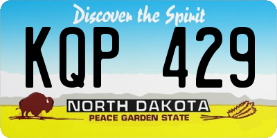 ND license plate KQP429