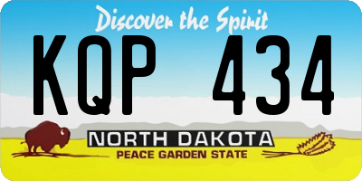 ND license plate KQP434