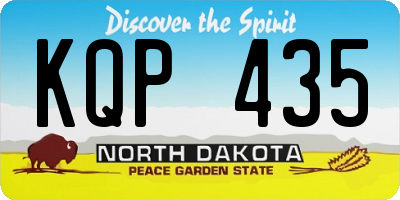 ND license plate KQP435