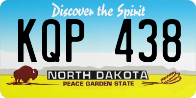 ND license plate KQP438