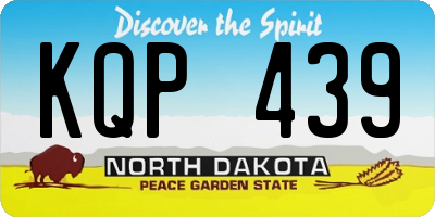 ND license plate KQP439