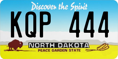 ND license plate KQP444