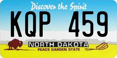 ND license plate KQP459