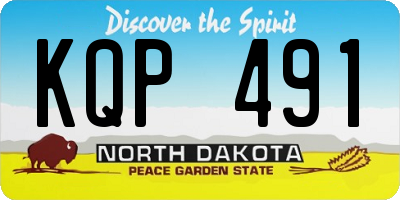 ND license plate KQP491