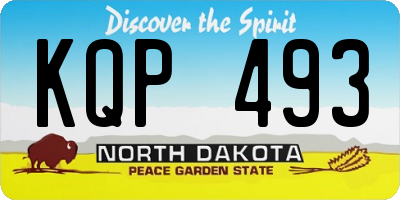 ND license plate KQP493
