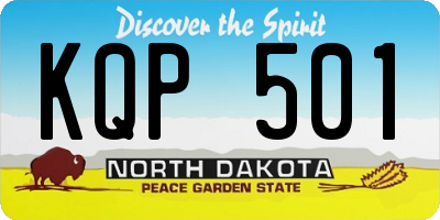 ND license plate KQP501