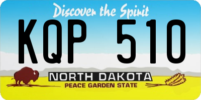ND license plate KQP510