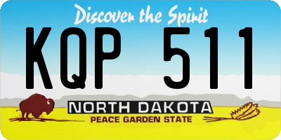 ND license plate KQP511