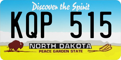 ND license plate KQP515