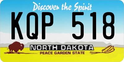 ND license plate KQP518