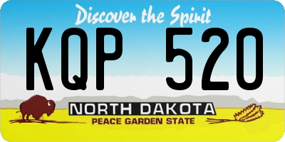 ND license plate KQP520