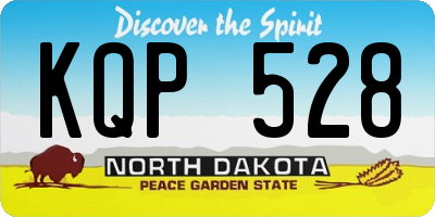 ND license plate KQP528