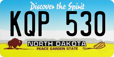 ND license plate KQP530