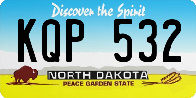 ND license plate KQP532