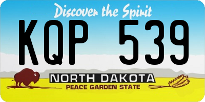 ND license plate KQP539