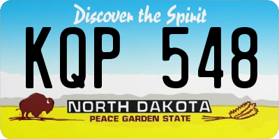 ND license plate KQP548