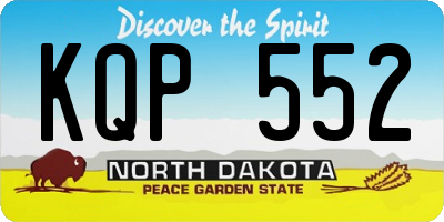 ND license plate KQP552