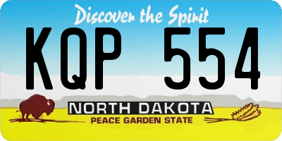 ND license plate KQP554