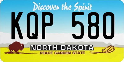 ND license plate KQP580