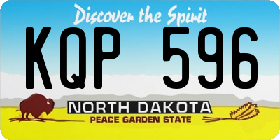 ND license plate KQP596