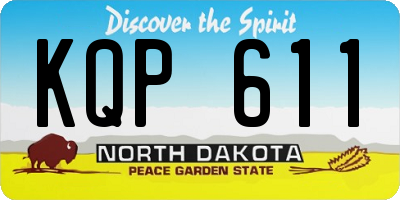 ND license plate KQP611