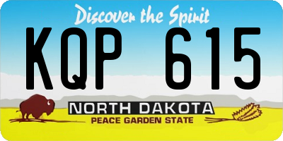 ND license plate KQP615