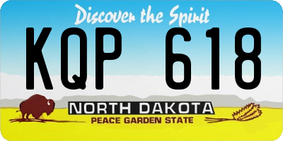ND license plate KQP618