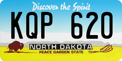 ND license plate KQP620